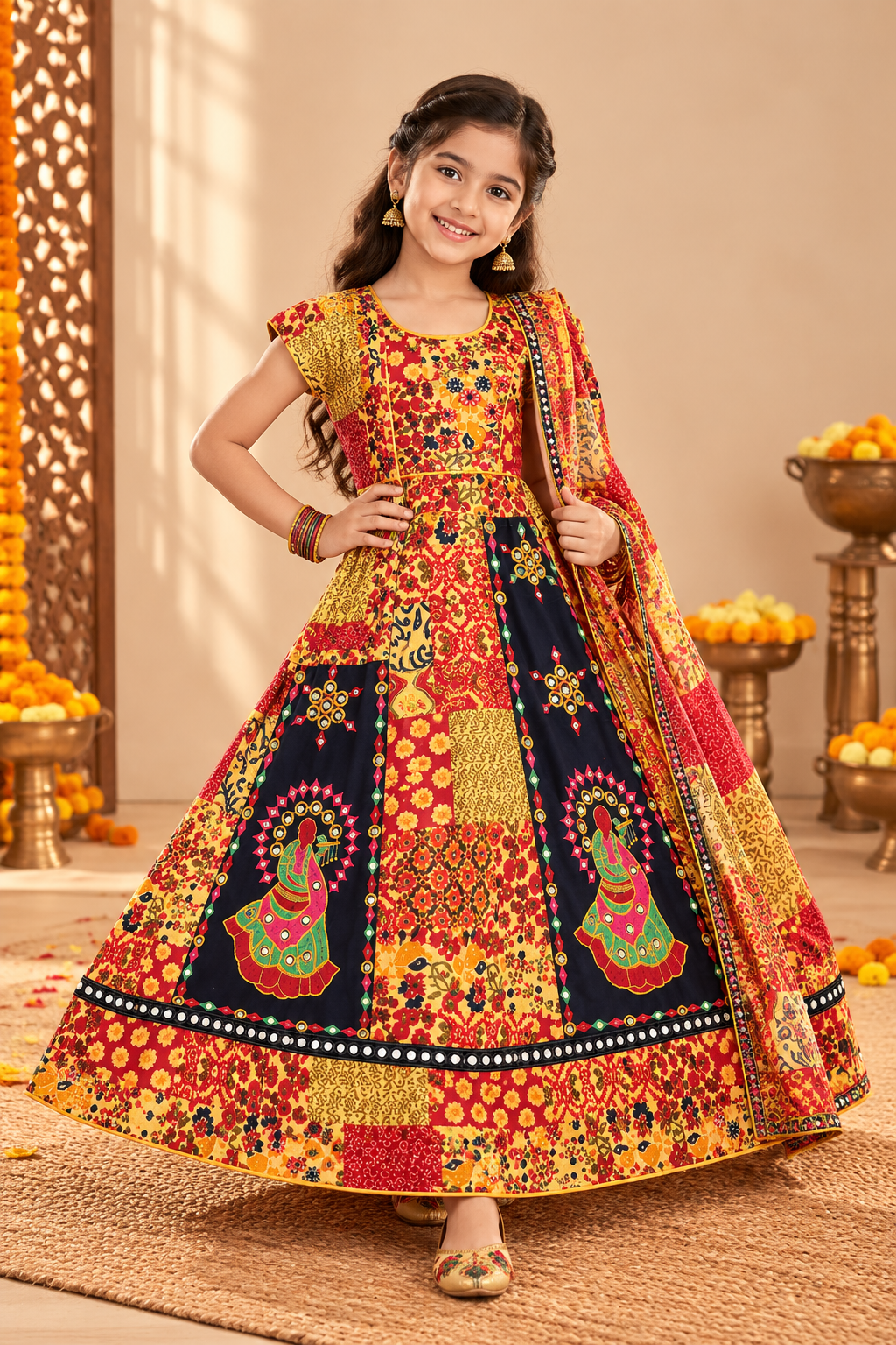 Mayura Peacock Lehenga Set