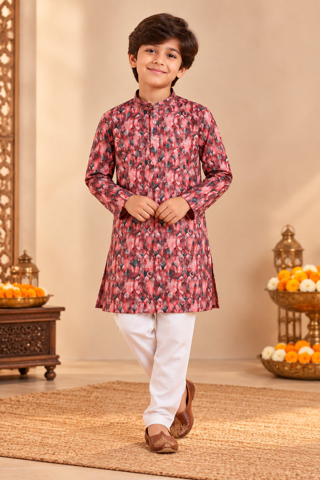 Gulab Red Kurta Set