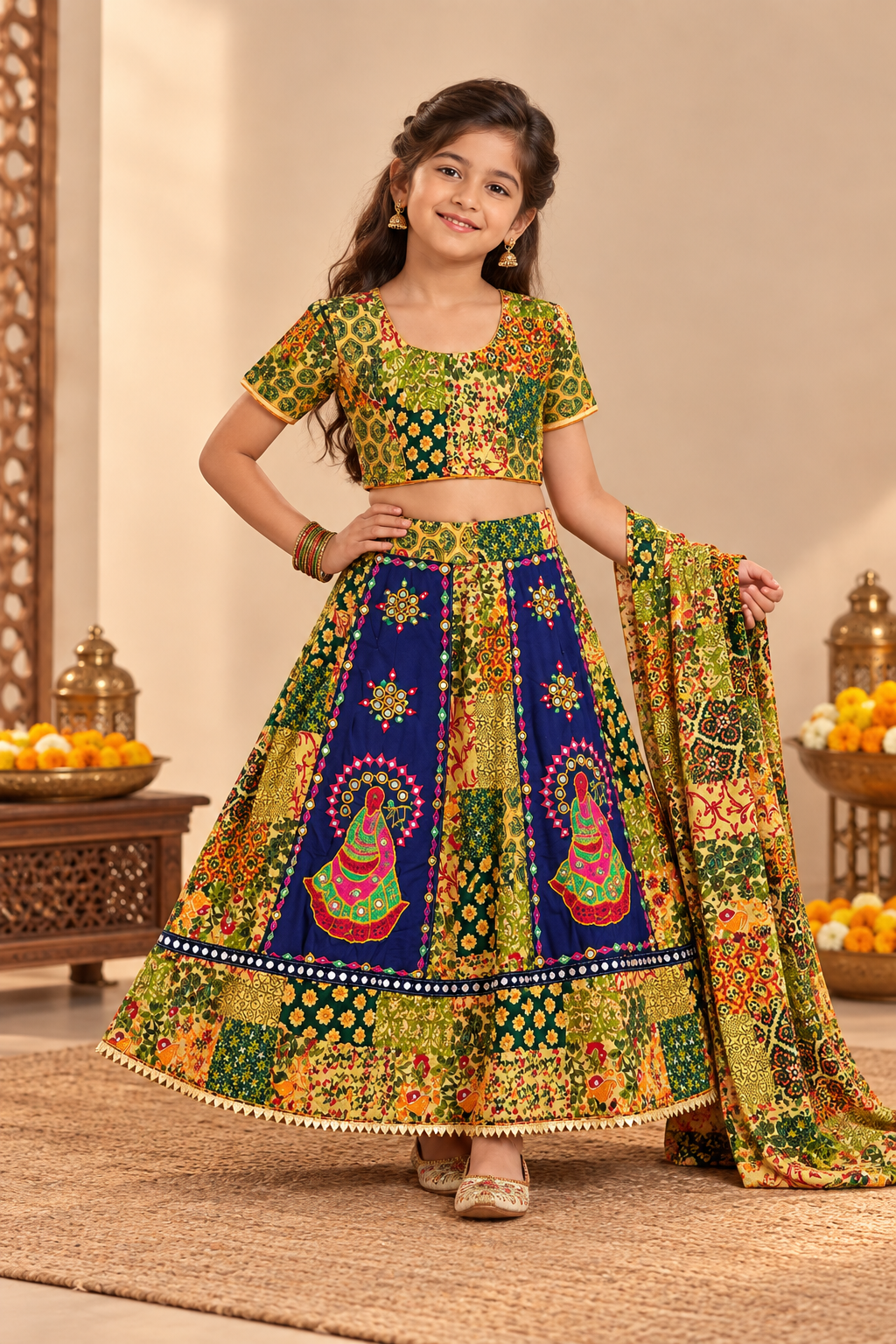 Mayura Green Lehenga Set