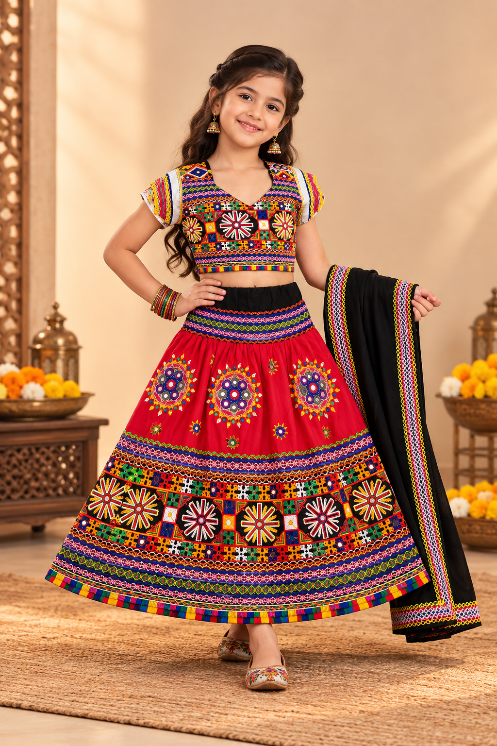 Noor Red Lehenga Set